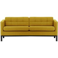 Normann 3 Seater Sofa, mustard, Leg colour: black