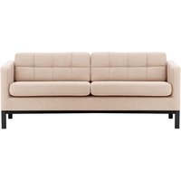 Normann 3 Seater Sofa, pastel pink, Leg colour: black