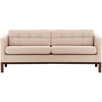 Normann 3 Seater Sofa, pastel pink, Leg colour: dark oak