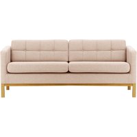 Normann 3 Seater Sofa, pastel pink, Leg colour: like oak
