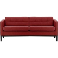 Normann 3 Seater Sofa, red, Leg colour: black