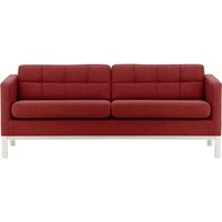 Normann 3 Seater Sofa, red, Leg colour: white