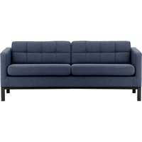 Normann 3 Seater Sofa, navy blue, Leg colour: black