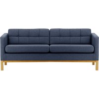 Normann 3 Seater Sofa, navy blue, Leg colour: like oak