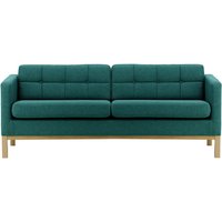 Normann 3 Seater Sofa, blue, Leg colour: wax black