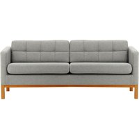 Normann 3 Seater Sofa, light grey, Leg colour: aveo