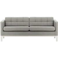 Normann 3 Seater Sofa, light grey, Leg colour: white