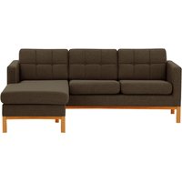 Normann Left Hand Corner Sofa, brown, Leg colour: aveo