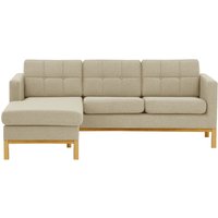 Normann Left Hand Corner Sofa, beige, Leg colour: like oak