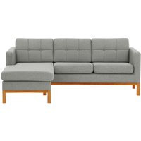 Normann Left Hand Corner Sofa, light grey, Leg colour: aveo