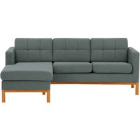Normann Left Hand Corner Sofa, dark grey, Leg colour: aveo