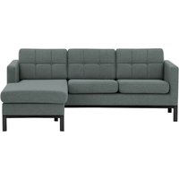 Normann Left Hand Corner Sofa, dark grey, Leg colour: black