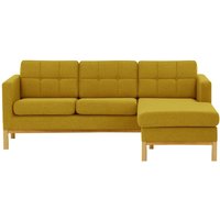 Normann Right Hand Corner Sofa, mustard, Leg colour: like oak