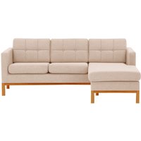Normann Right Hand Corner Sofa, pastel pink, Leg colour: aveo