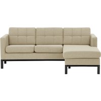 Normann Right Hand Corner Sofa, beige, Leg colour: black