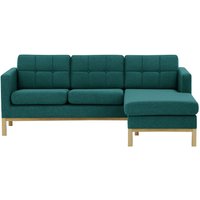 Normann Right Hand Corner Sofa, blue, Leg colour: wax black