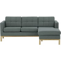 Normann Right Hand Corner Sofa, dark grey, Leg colour: wax black