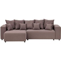 Homely Left Hand Corner Sofa Bed, light brown