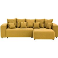 Homely Right Hand Corner Sofa Bed, mustard