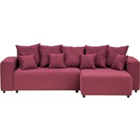 Homely Right Hand Corner Sofa Bed, red