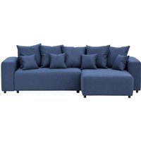 Homely Right Hand Corner Sofa Bed, navy blue
