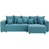 Homely Right Hand Corner Sofa Bed, turquoise