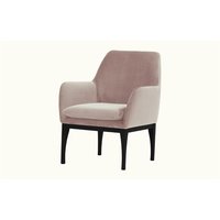 Beca Armchair with Wooden Legs, lilac, Leg colour: black
