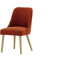 Albion Dining Chair, red, Leg colour: like oak
