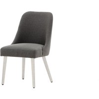 Albion Dining Chair, grey, Leg colour: white