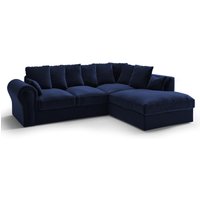 Baron Right Hand Corner Sofa, navy blue