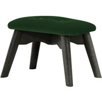 Ducon Mini Velvet Children's Footstool, green, Leg colour: black