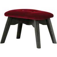 Ducon Mini Velvet Children's Footstool, dark red, Leg colour: black