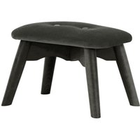 Ducon Mini Velvet Children's Footstool, grey, Leg colour: black