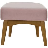 Hollis Footstool, lilac, Leg colour: dark oak