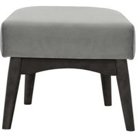 Hollis Footstool, silver, Leg colour: black