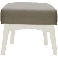 Hollis Footstool, grey, Leg colour: white