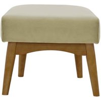 Hollis Footstool, mink, Leg colour: dark oak