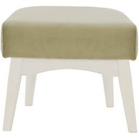 Hollis Footstool, mink, Leg colour: white