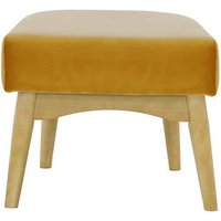 Hollis Footstool, mustard, Leg colour: like oak