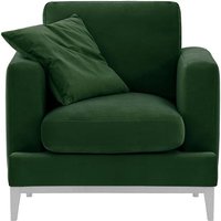 Covex Wood Armchair, dark green, Leg colour: white