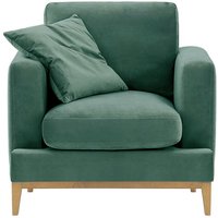 Covex Wood Armchair, dirty blue, Leg colour: like oak
