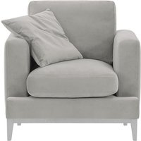 Covex Wood Armchair, silver, Leg colour: white