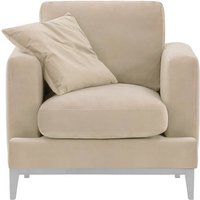Covex Wood Armchair, light beige, Leg colour: white