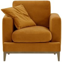 Covex Wood Armchair, mustard, Leg colour: wax black