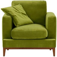 Covex Wood Armchair, olive green, Leg colour: aveo