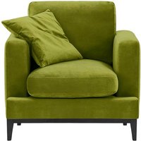 Covex Wood Armchair, olive green, Leg colour: black