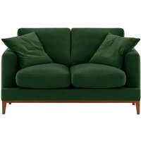 Covex Wood 2 Seater Sofa, dark green, Leg colour: aveo