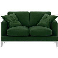 Covex Wood 2 Seater Sofa, dark green, Leg colour: white