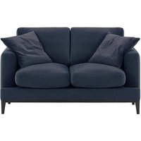 Covex Wood 2 Seater Sofa, blue, Leg colour: black