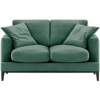 Covex Wood 2 Seater Sofa, dirty blue, Leg colour: black